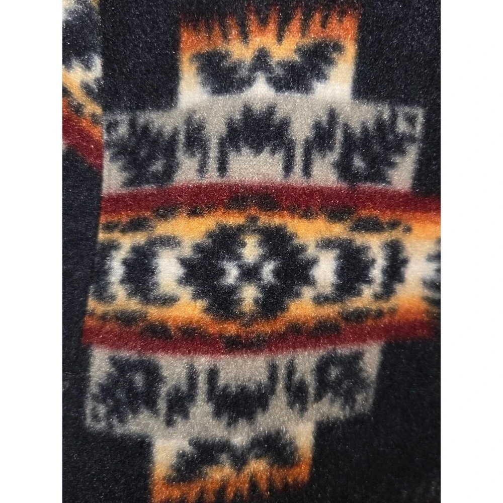 Thread Wave Men's Southwestern Aztec Fleece Shacket Button-Down Shirt, Size Med